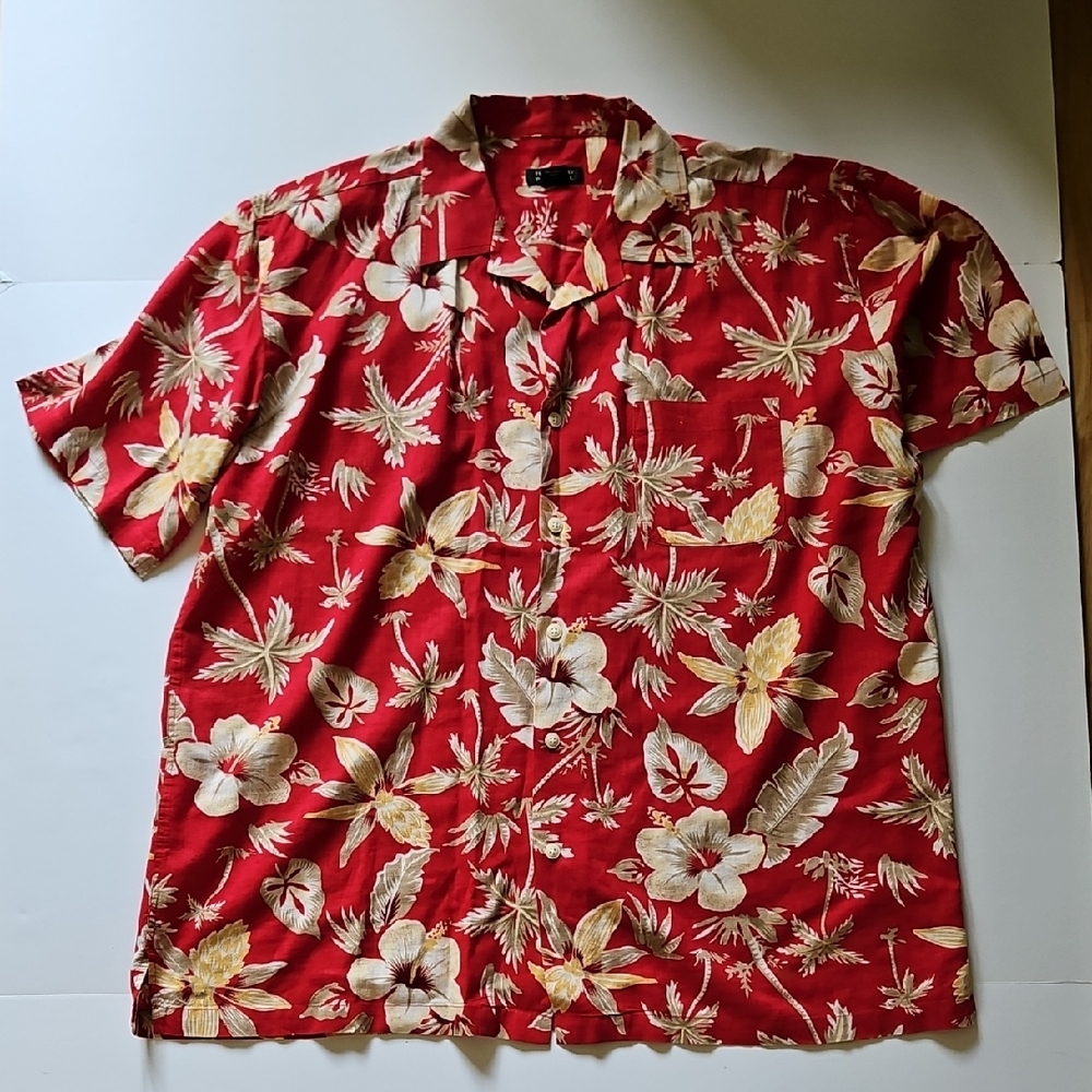 Red Floral Men's Shirt